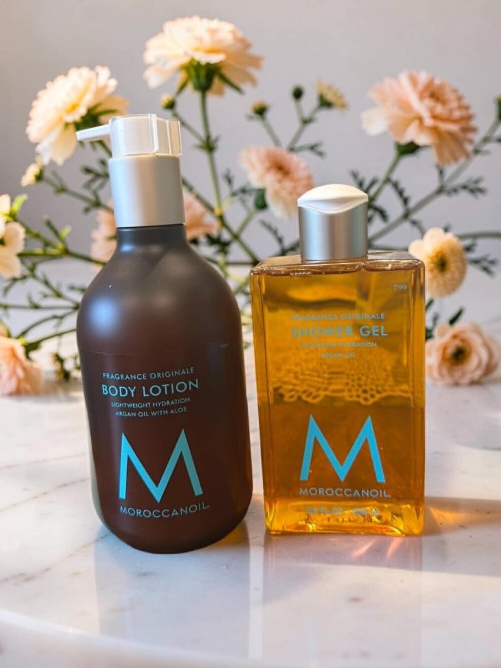 Moroccanoil Fragrance Originale Body Care Set Lotion 12.2 oz Shower Gel 8.4 oz